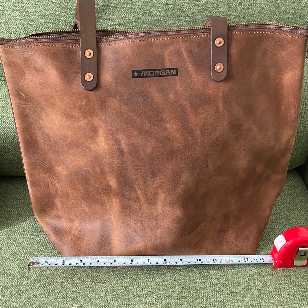Classic Brown Leather Tote